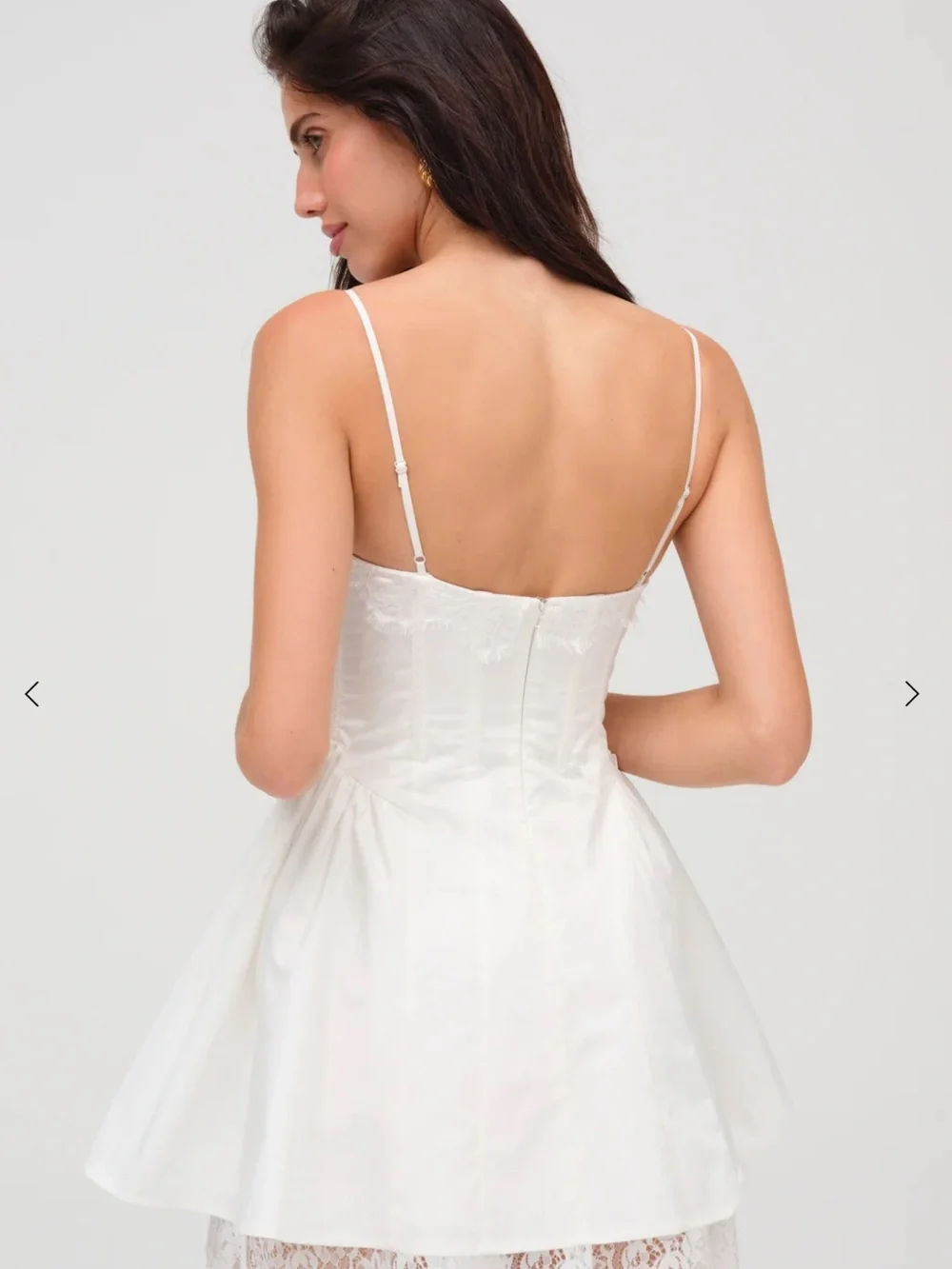 For Love & Lemons White Lace Bustier Mini Dress - Picture 3 of 5